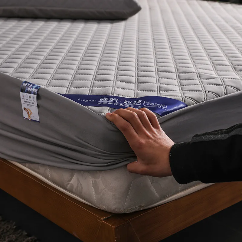 

Waterproof Air-Permeable Quilted Mattress Cover King Customized All-inclusive Bed Pad Protector Cover Not Included Pillowcase