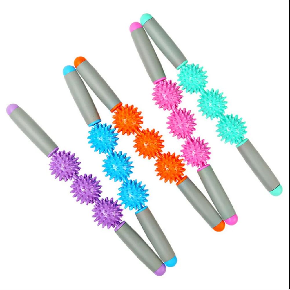 3 шара для мужчин и женщин массажер мяча Ежика с шипами релаксация мышц Стик