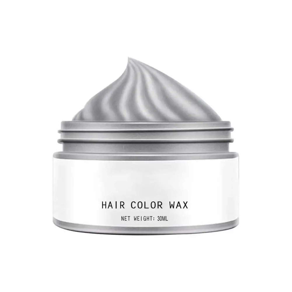 80% горячая Распродажа 30 мл цветной воск для волос Стайлинг помада серебристый