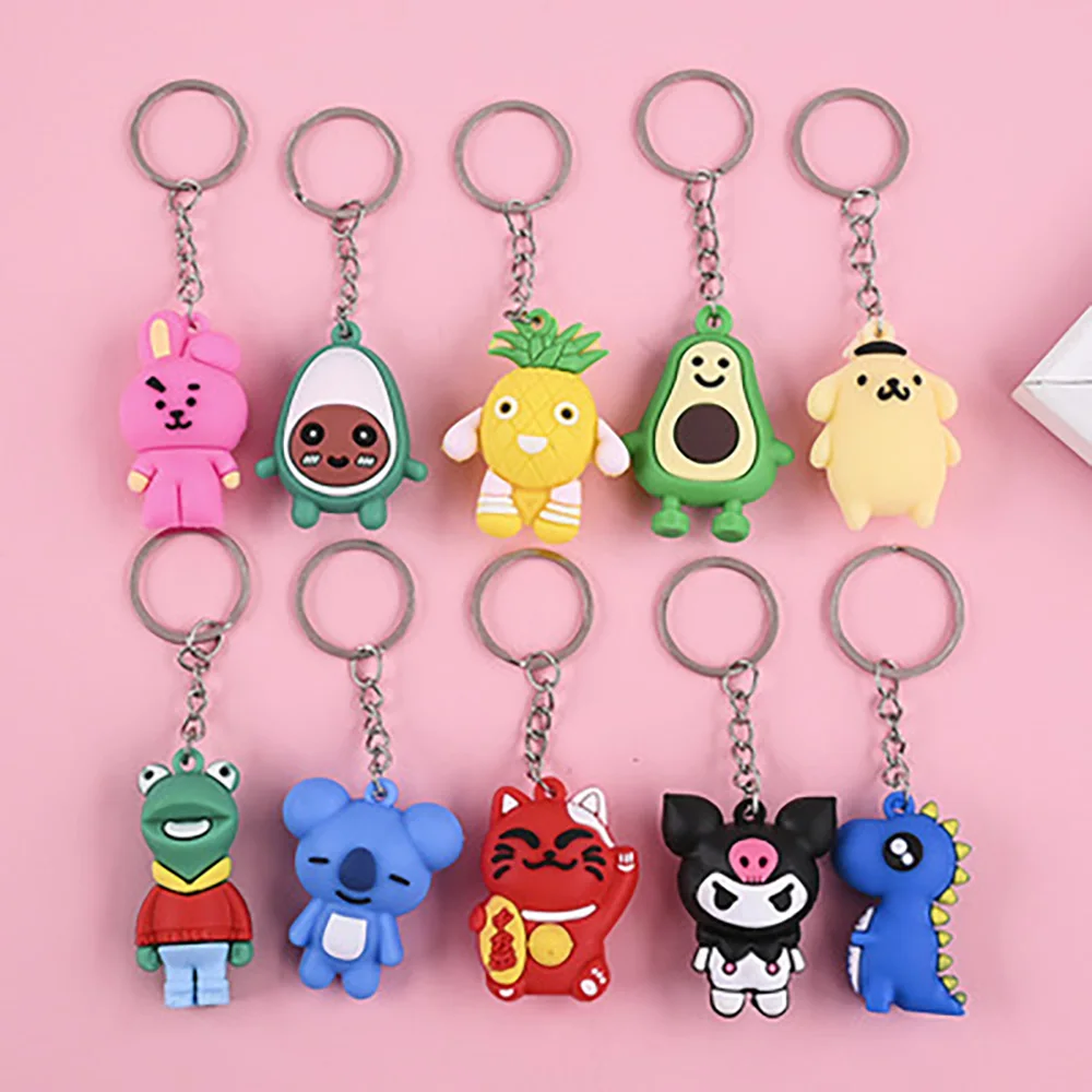 

Новый креативный мультяшный 3D брелок из ПВХ мягкий пластиковый трехмерный брелок креативный домашний портативный подарок на день рождения