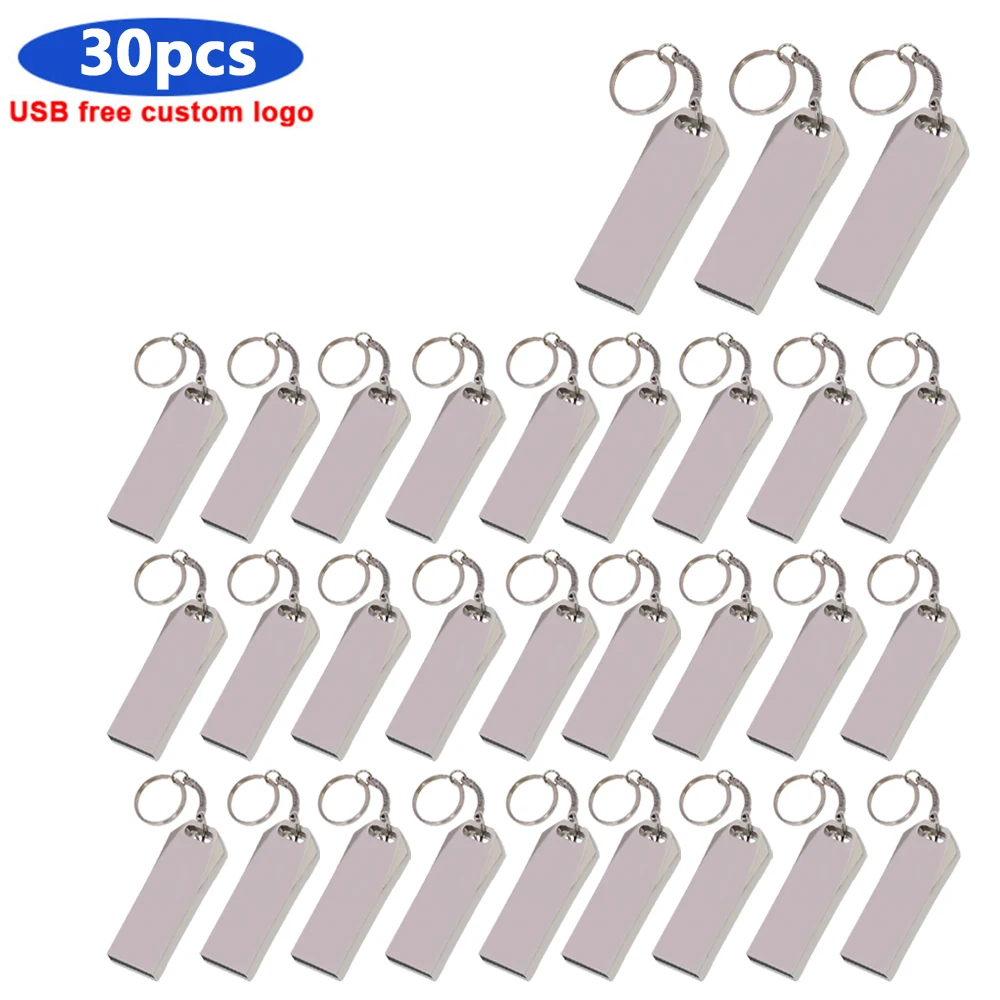 

30pcs/lot USB flash drive 16GB 8GB 32GB 4GB 64GB metal pendrive flash memory pen drive usb stick disk hot sale