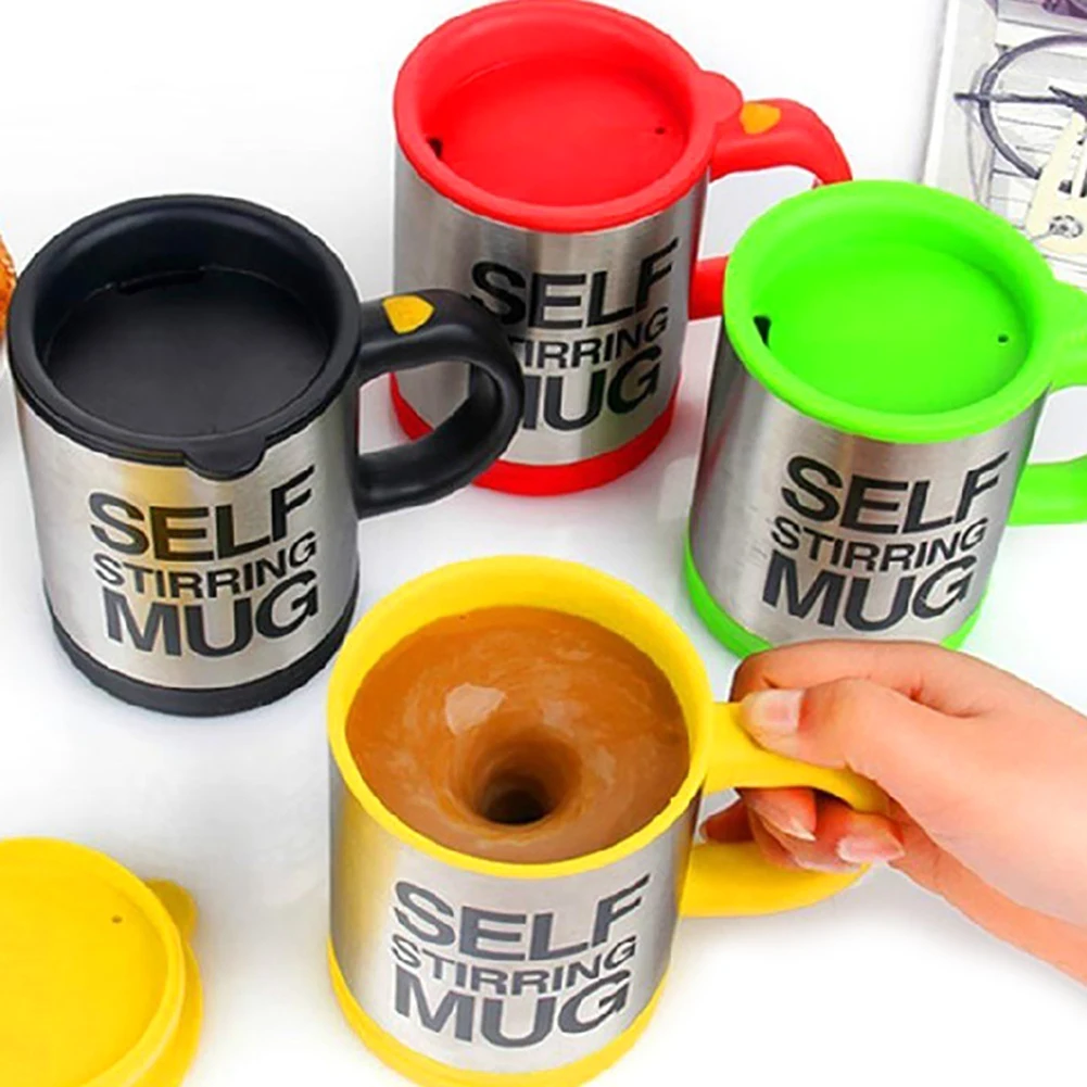 HOT 400ml Mugs Automatic Electric Lazy Self Stirring Cup Coffee Milk Mixing Mug Smart Stainless Steel Juice Mix Drinkware | Дом и сад