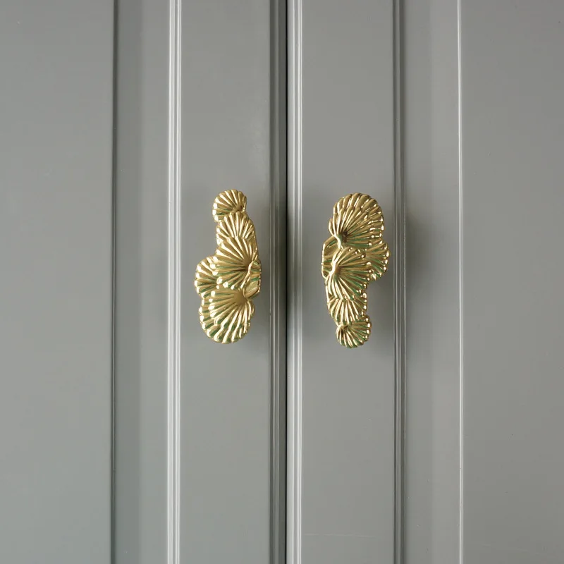 Роскошные латунь китайская приветственная сосна ручка шкаф дверные ручки и