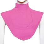 Q1FA Женская водолазка Dickey мусульманская модал съемный полутоп однотонный ложный воротник исламский хиджаб Удлинительный шейный чехол