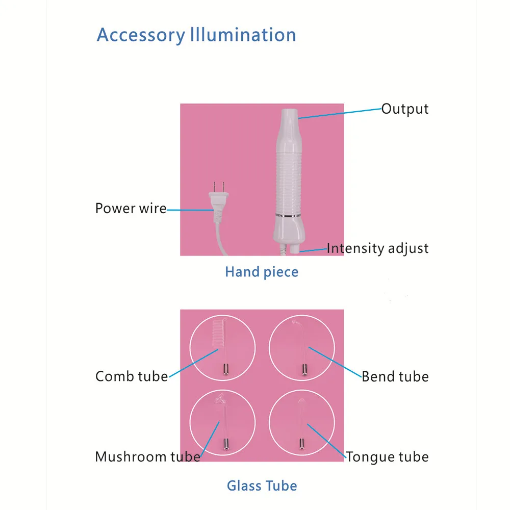 

High Frequency Device Violet Ray Facial Machine Acne Remover Purple Light Machine For Face Massager Hair Spa Beauty Device