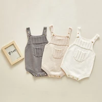 baby girl boy sleeveless romper jumpsuit 0 24m baby knitting rompers cute overalls newborn baby girls boys clothes infantil