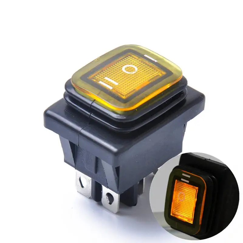 Водонепроницаемый IP67 6 контактный тумблер DPDT 1 шт. ВКЛ./ВЫКЛ. 12 В/220 В светодиод