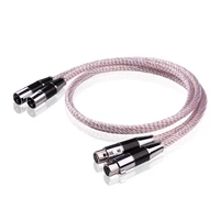 hifi xlr balance interconnect cable wire with carbon fiber xlr plug