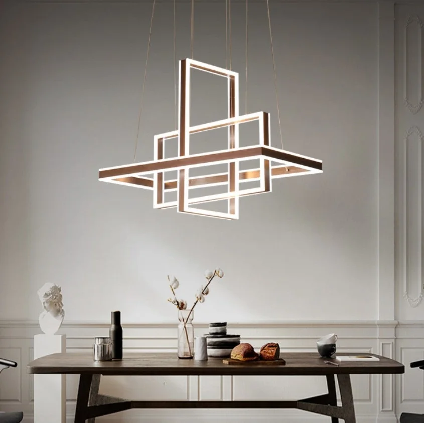 

Creative 3-ring double-sided LED chandelier Living room dining room bedroom study room lamps Commercial & Office Lighting