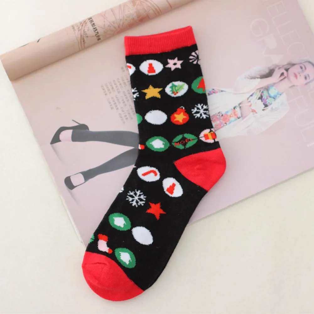 JAYCOSIN хлопчатобумажные носки с рождественскими мотивами Женская и мужская обувь