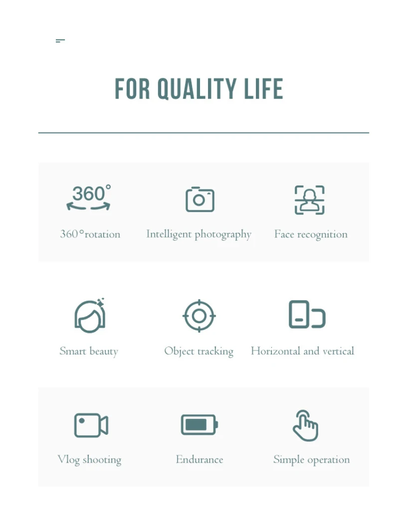 Умный AI Gimbal персональный робот камера человек 360 Вращение лица отслеживание
