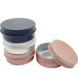 24 шт. 2Oz60 г Алюминий жестяные коробки Круглый Металлический Контейнер верхней части винта банки контейнеры для косметических образцов лампы в форме свечи путешествия банки