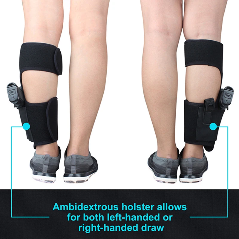 

Tactical Universal Adjustable Concealed Black Carry Ankle Leg Pistol Shooting Gun Holster Hunting Accessories
