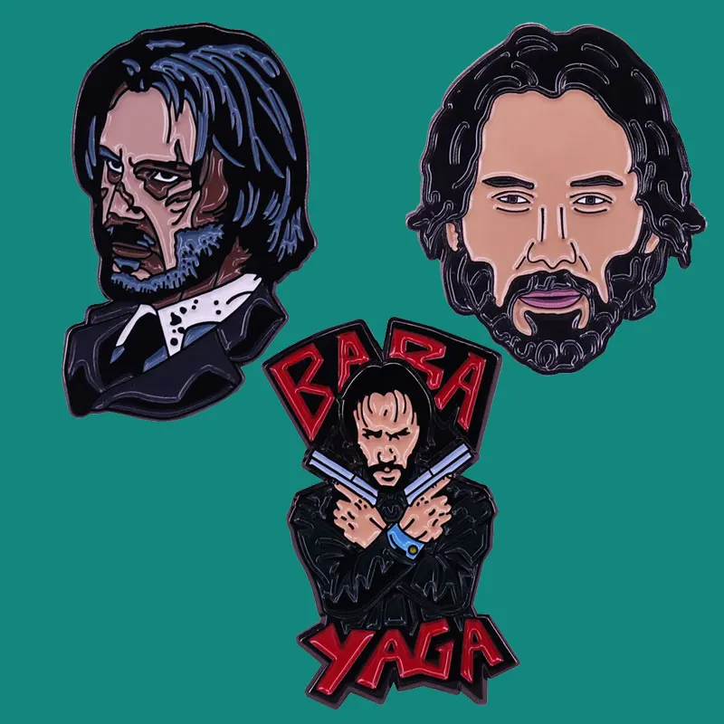 Movie John Wick Keanu Reeves Blood Oath Marker Enamel Pins Brooch Collecting Lapel Badges Men Women Fashion Jewelry Gifts