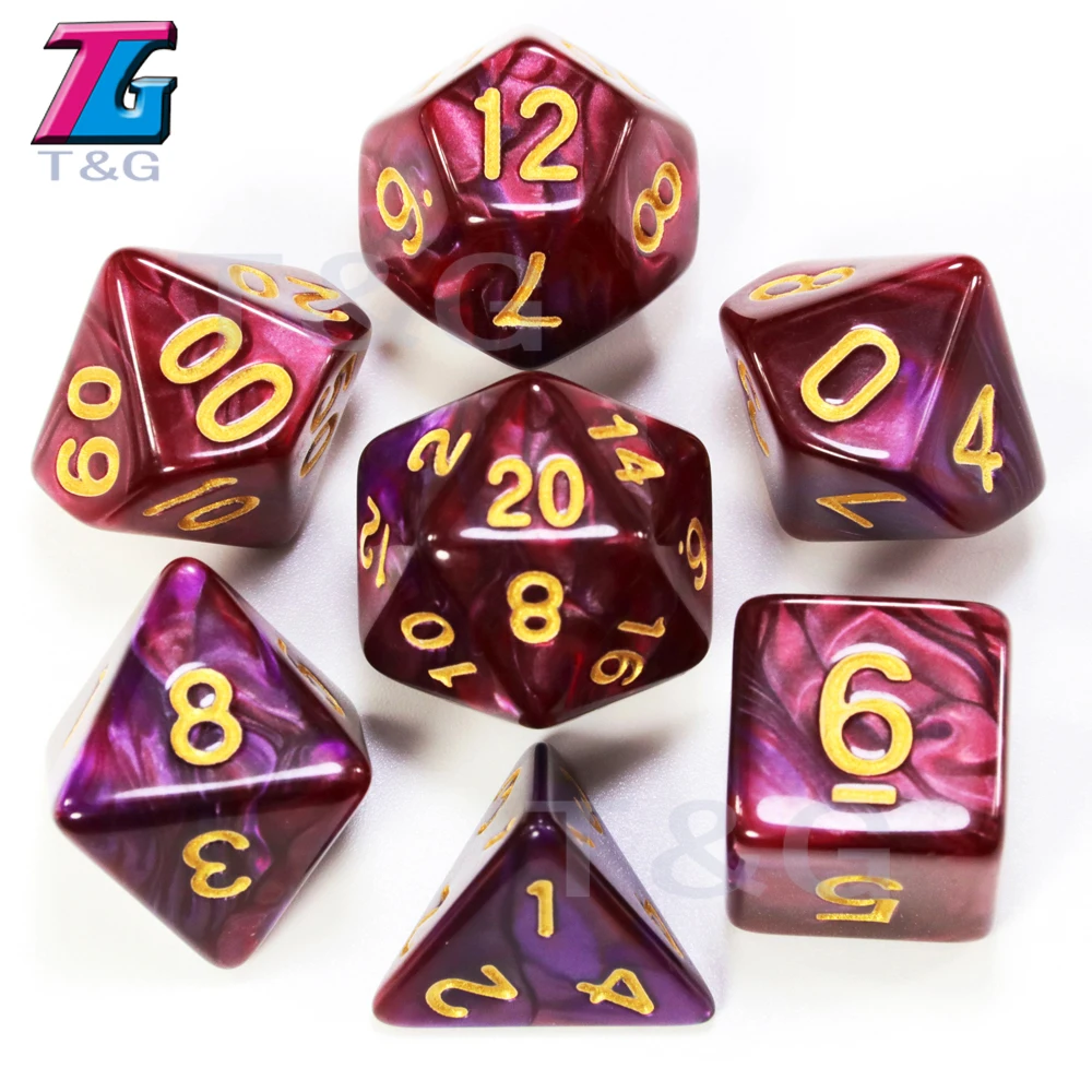 9 цветов микс игральные кости с мешком DND RPG портативные игрушки для взрослых детей пластиковые кубики специальный подарок подземелья драконы
