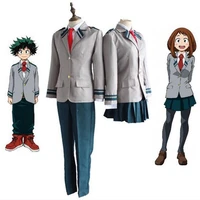 anime boku no hero academia midoriya izuku bakugou katsuki gray my hero academia ochaco uraraka school uniform cosplay costumes