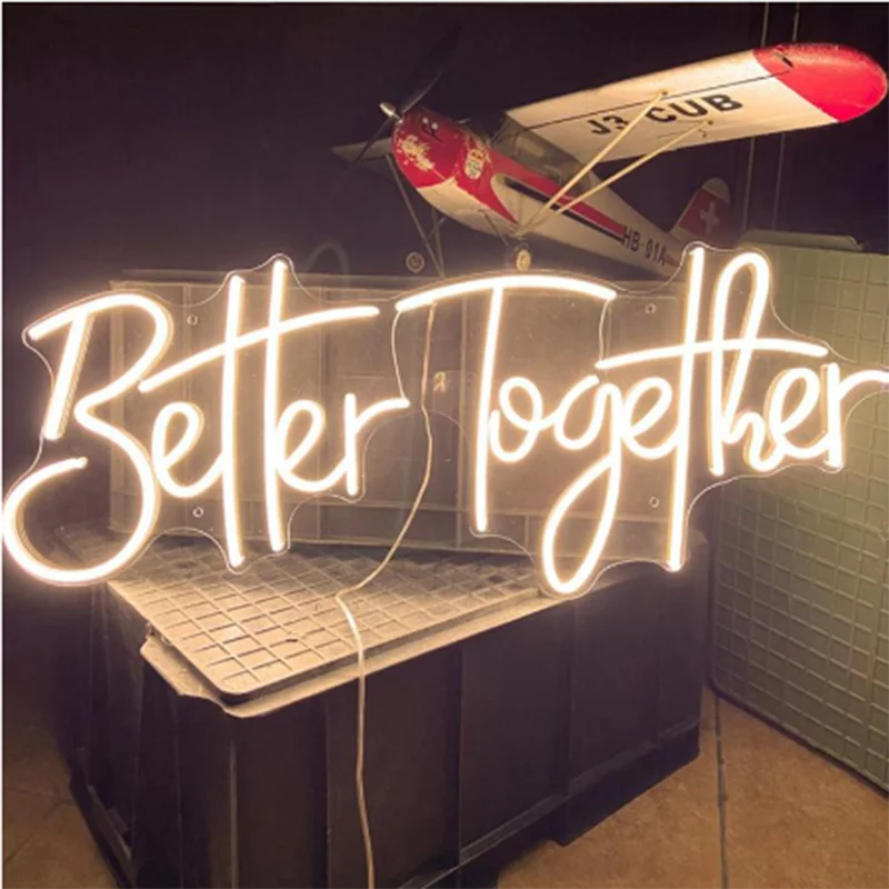 

Better Together LED Neon Sign Custom Made Wall Lights Party Wedding Shop Window Restaurant Birthday Decoration