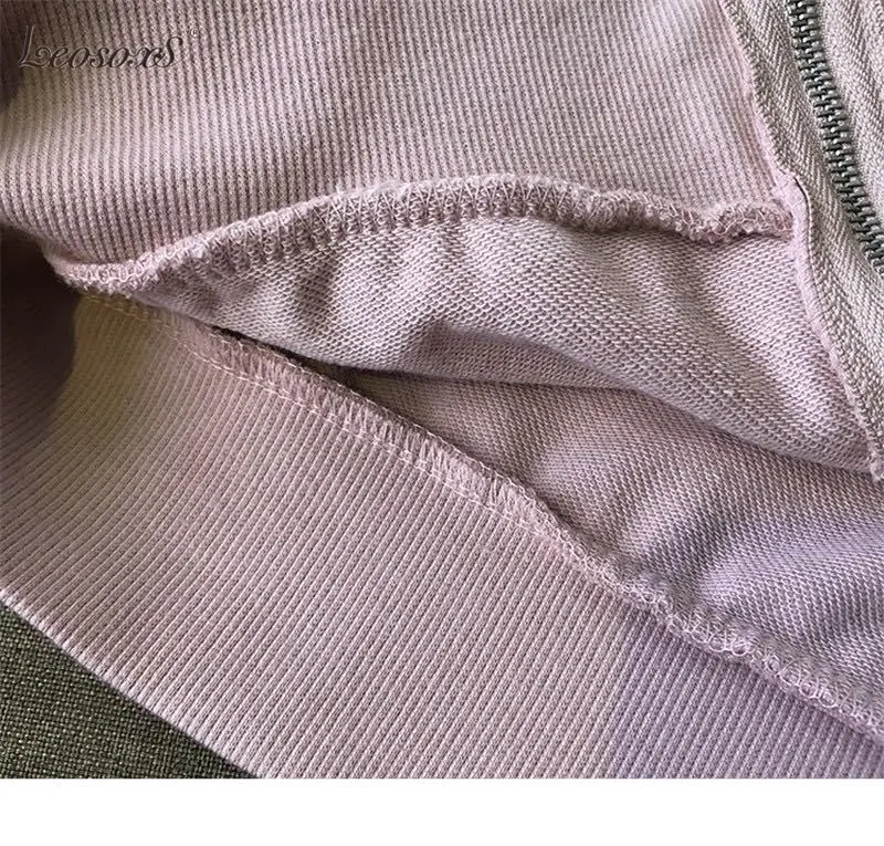 

Women's Set Autumn Knitted Hooded Zipper Sweatshirt Jacket + Trousers Two-piece Suit 2021 New Tracksuit Female Pink/Gray XXL