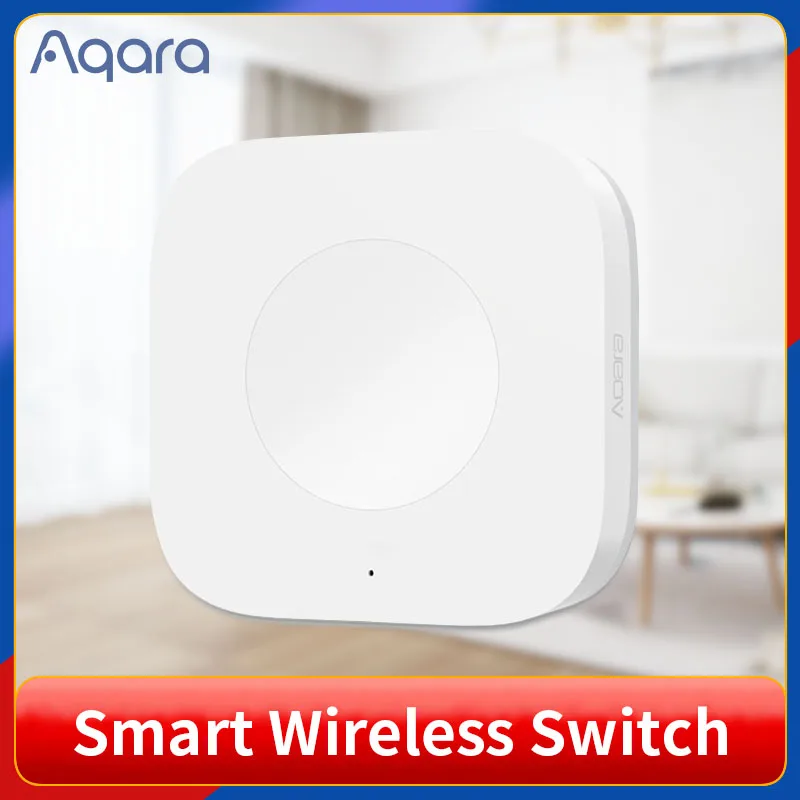 Aqara Mini Wireless Switch Zigbee Connection Versatile 3-way Control Button for Smart Home Devices Compatible with Apple HomeKit