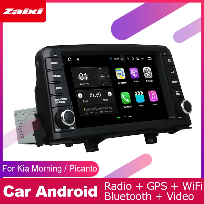 Автомобильный мультимедийный плеер ZaiXi Android 2 din Автомагнитола для Kia Morning Picanto 2017 ~