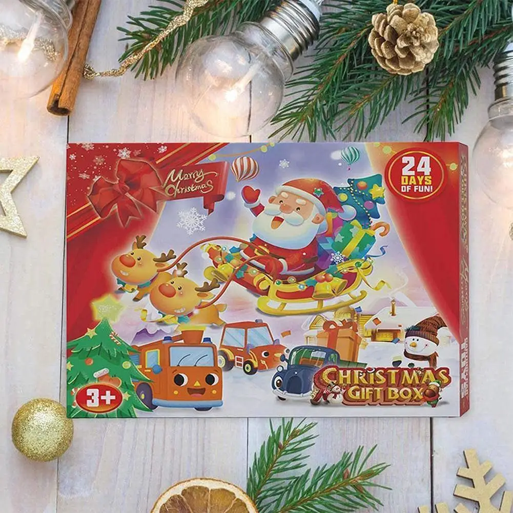 

Christmas Advent Calendar 24-day Surprise Blind Box With Holiday Doors Bulk Small Calendar Toy Countdown Christmas Box 24 G E3x8