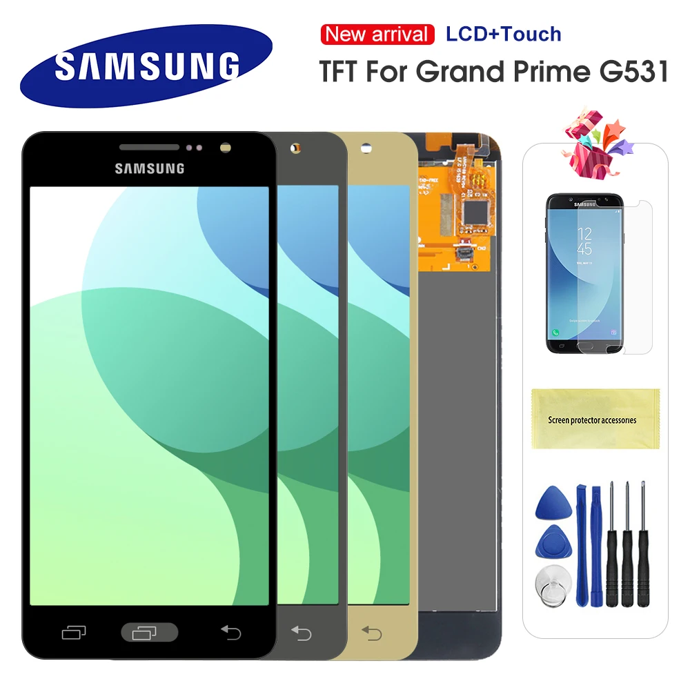 Дигитайзер сенсорного ЖК-экрана в сборе для Samsung GALAXY Grand Prime LCD G530 G531 ЖК-дисплей G531f