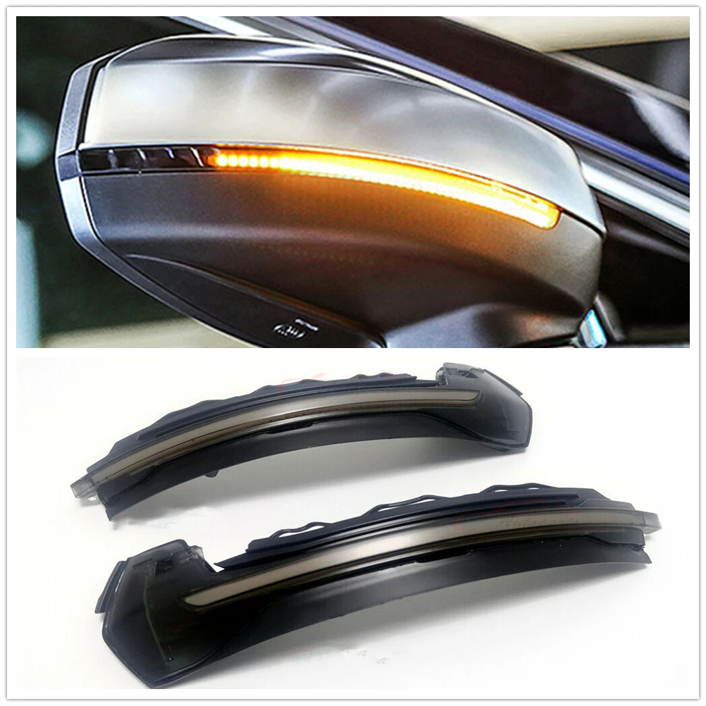 

For Audi A3 S3 8V 2013- 2019 LED Mirror Light Sequential Blink Turn Signal Dynamic Side Car Rearview Reverse Indicator Lamp Bulb