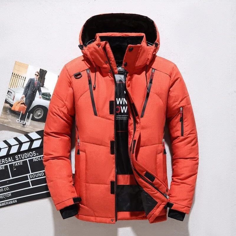 

Down Jacket Coats Men Winter 2021 New Outdoor Warm Thickening Sports Hooded Youth Jacket