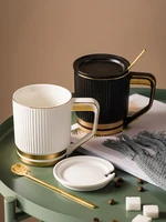 white black coffee nordic ceramic mugs cover coffee cups set mugs coffee cups espresso cups tea taza personalized gift bj50mk