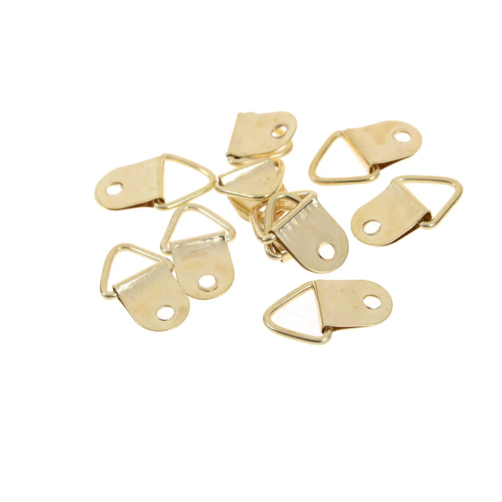 10 шт Сильные золотые кольца D Декор Картина Подвеска для картинных рам Крючки