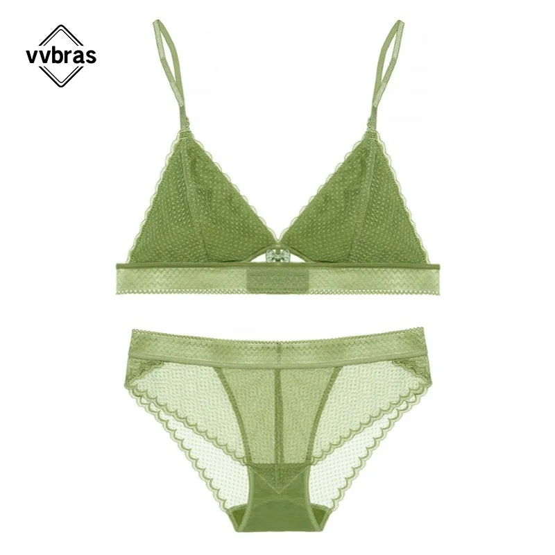 

vvbras Unwired Triangle Cup Bra For Women BH Sexy Lace Crop Tube Top Underwear Bra Push Up Brassiere Bralette Lingerie Invisible
