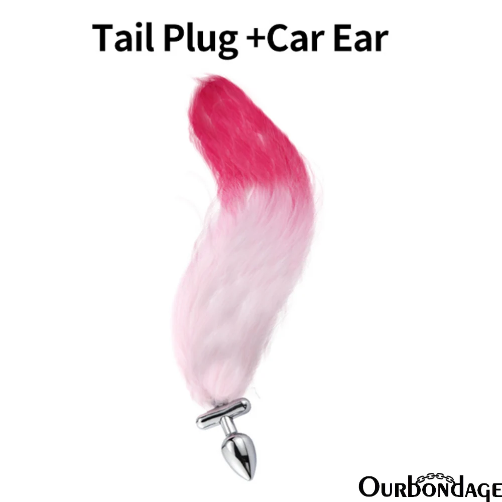 Анальная пробка из сплава с мехом для мужчин и женщин 9 цветов | Красота здоровье