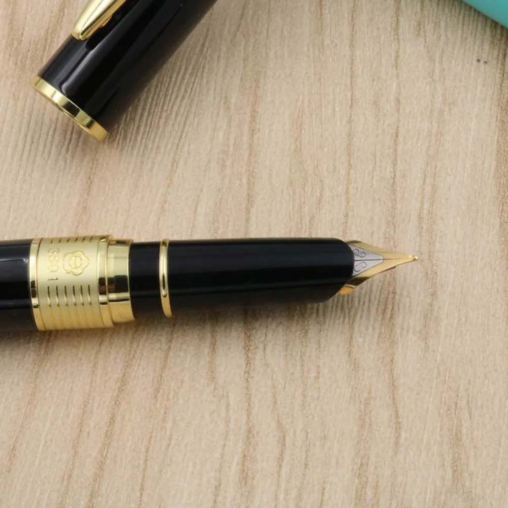 Роскошная брендовая керамическая Ретро перьевая ручка HERO Золотая черная