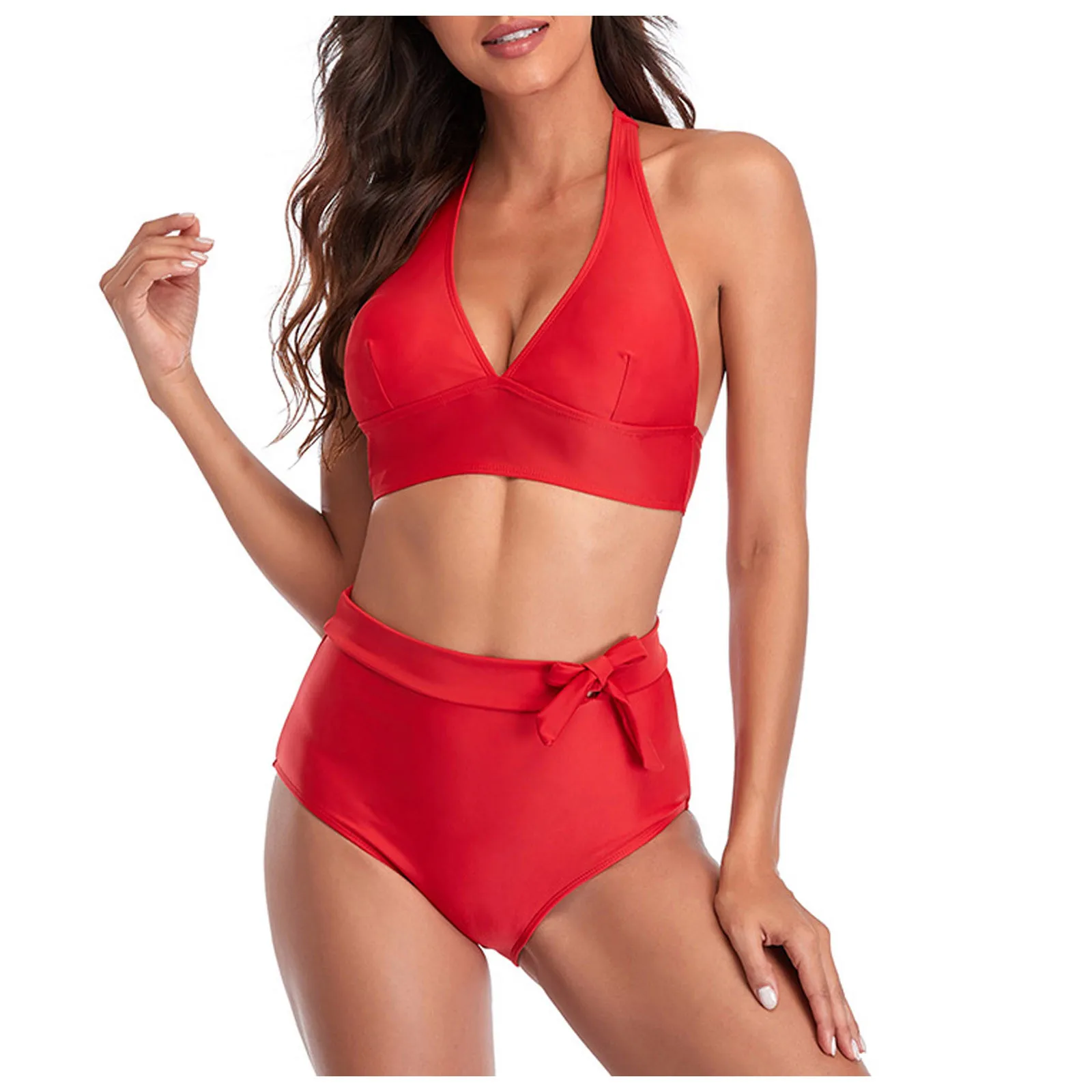 

Купальник #40, бандо с высокой талией, пуш-ап, бразильские женские купальники, пляжная одежда, бандажный комплект бикини, бразильские купальн...