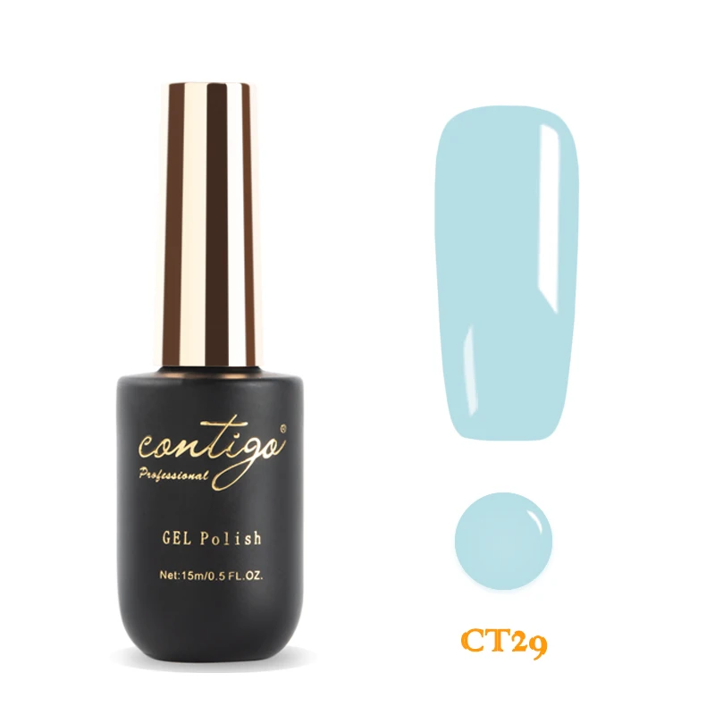 Contigo Bluesky серия УФ комплект гель-лака Полупостоянный лак Гибридный гвоздь лак маникюр дизайн резиновая основа Топ гель лак для ногтей - Цвет: 15ml CT-29