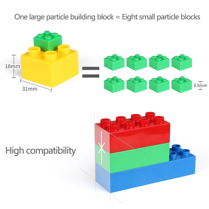 180 шт Большой размер строительные блоки Красочные Креативные объемные кирпичи