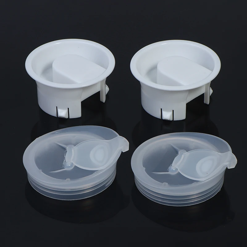2Pcs White Glass Hot/Cold Water Carafe Lid Cover Food Grade Plastic Anti-Dust Leakproof Lids Stoppers for Bistro Pitcher | Дом и сад