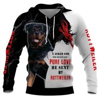 rottweiler 3d printed hoodies pullover men for women funny animal sweatshirts fashion cosplay apparel sweater 02