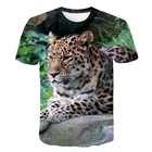 Футболка в стиле Харадзюку С 3D принтом тигра, летняя модная повседневная мужская рубашка, уличная одежда с коротким рукавом с животными, женские топы