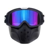 bollfo motorcycle goggle retro face mask goggles off road motorcycle racing ski goggles outdoor windproof motocross bike glasses