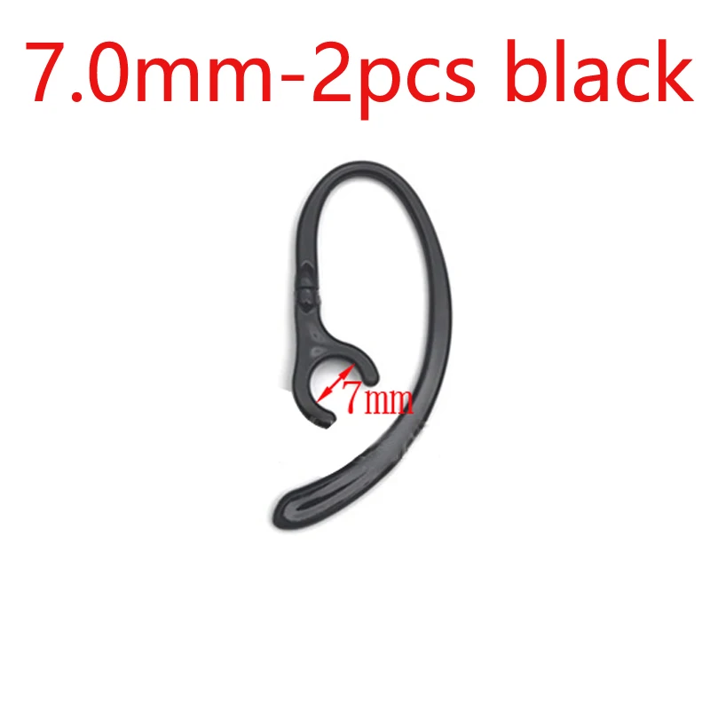 7.0mm-2pcs black 2 шт./4 шт., зажим для наушников, крючок для наушников, крючок для наушников, вешалка для Bluetooth гарнитуры, 6,0 мм, 7,0 мм, 8,0 мм, 9,0 мм - Цвет: 7.0mm-2pcs black