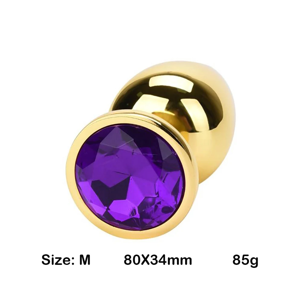 Золотая Анальная пробка магазин секс игрушек из нержавеющей стали гладкая хвост