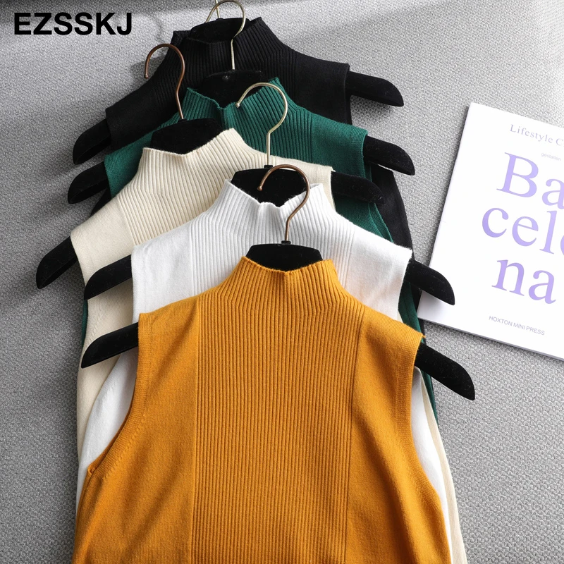 

Топ женский трикотажный, пикантная блузка без рукавов, с V-образным вырезом, Свободный Топ, элегантный свитер, жилет, весна-осень