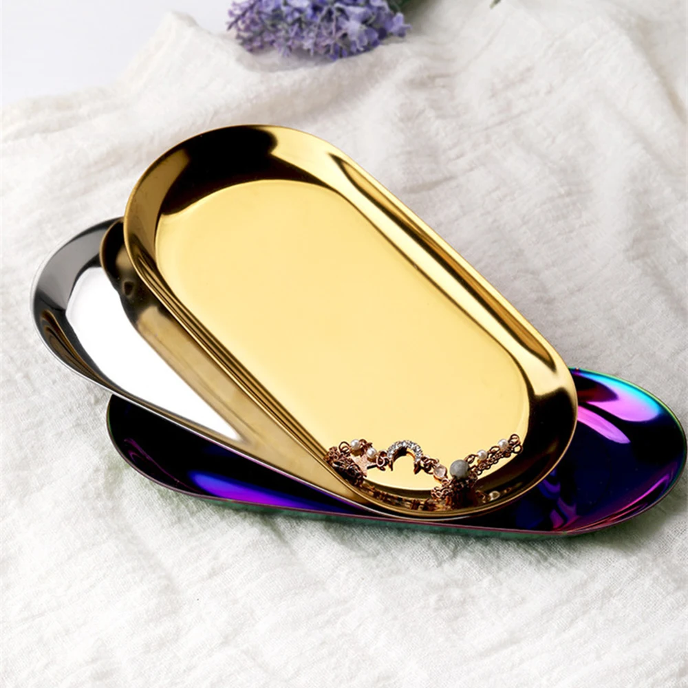 

Золотая обеденная тарелка в скандинавском стиле, нержавеющая сталь, десерт, орех, фруктовый торт, поднос для снэков, ювелирные изделия, ожер...