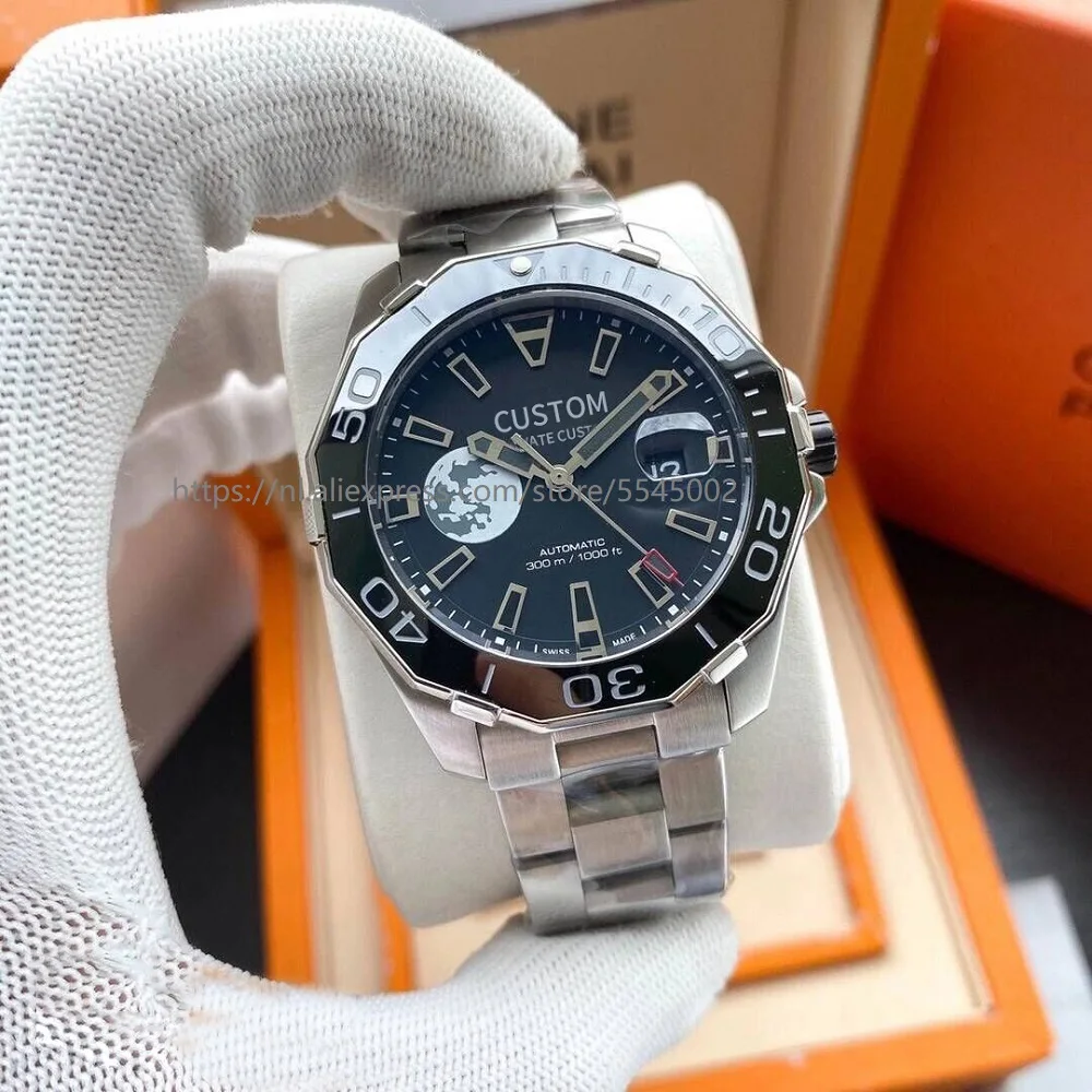 

41mm Men's Automatic Mechanical Watch Ceramic Bezel Waterproof Luminous Men's Watch Blue Dial