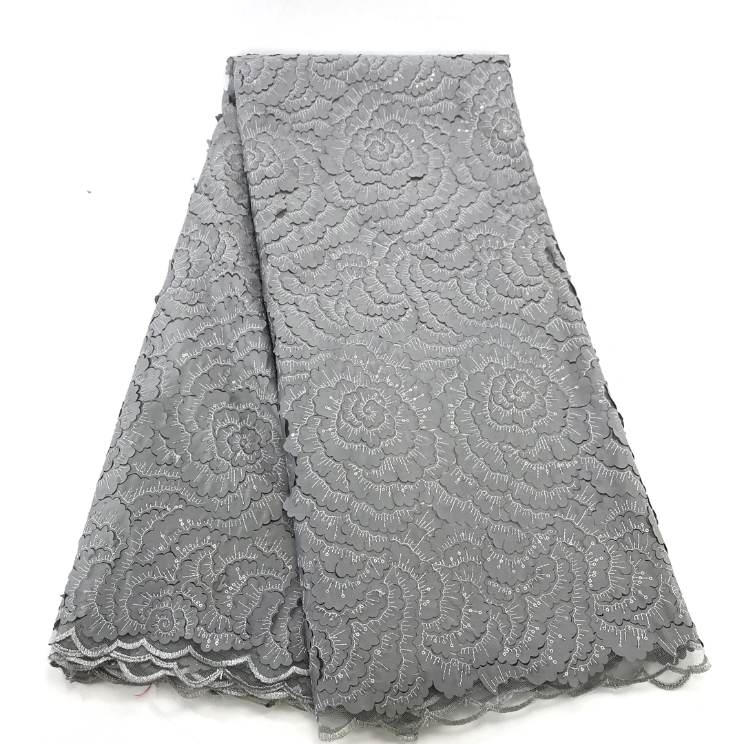 Темно-синяя швейцарская Лазерная тюль французская фотосессия 3d Цветочная