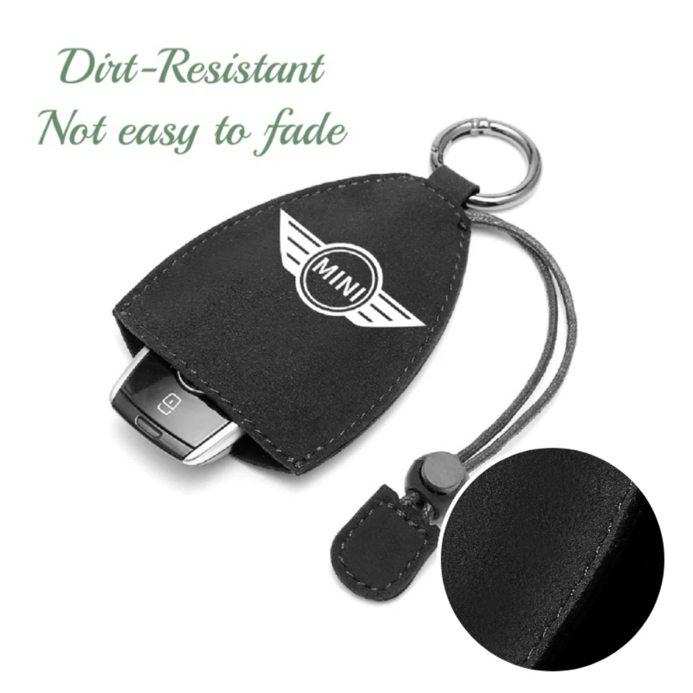 

Car Emblem Multifunction Key Organizer Purses Leather Key Case Bag Wallet Keychain Wear-Resistant For Universal Car Mini Cooper