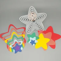7 layer pentagonal set of star metal cutting die scrapbook photo album greeting card diy decoration handmade artwork