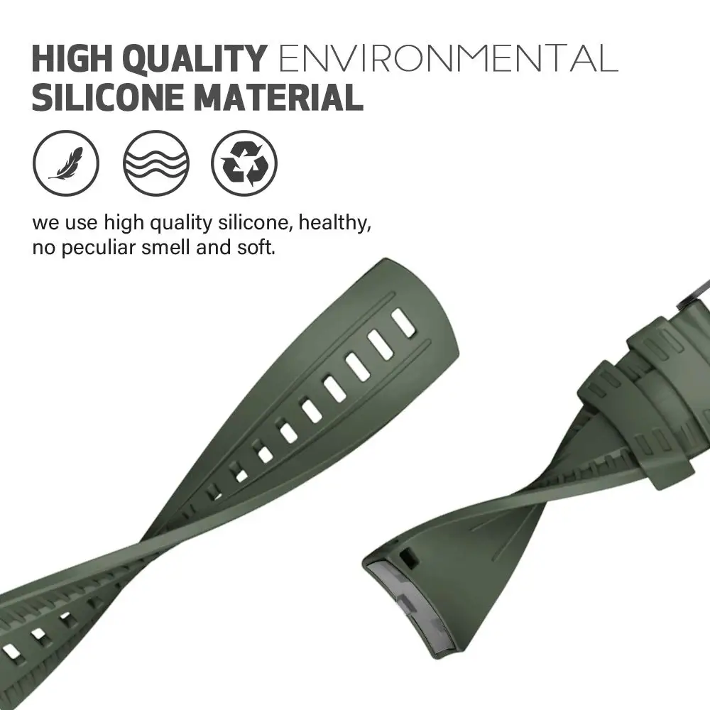 Soft Silicone Watch Band Strap for SUUNTO 9 Baro 24mm Bands Outdoor Sport Silicone Smartwatch Belt for SUUNTO 9 Watchs Accessory