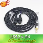 LN007038 8-жильный сбалансированный чистый посеребренный кабель для наушников Sennheiser HD580 HD600 HD650 HDxxx HD660S HD58x HD6xx